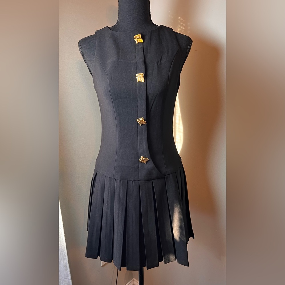 Commense metal button pleated tank dress - Picture 4 of 10